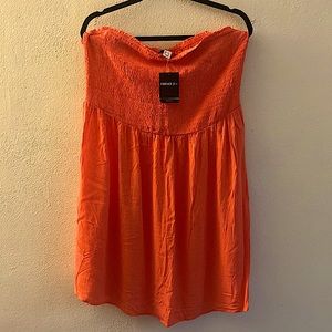 Coral tube top dress NWT